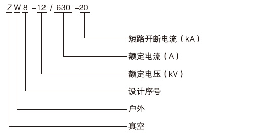 戶外高壓真空斷路器型號含義3